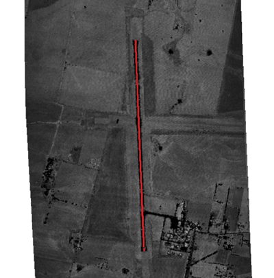 Figure 8. Runway vertical profile at the Bathurst Airport calibration site.