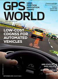 GPS World September 2016 cover