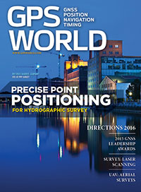 GPS World December 2015 cover