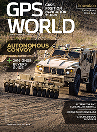 GPS World June 2016 cover