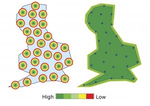 Figure 2  The improved navigation performance from RTK (left) to network RTK (right).
