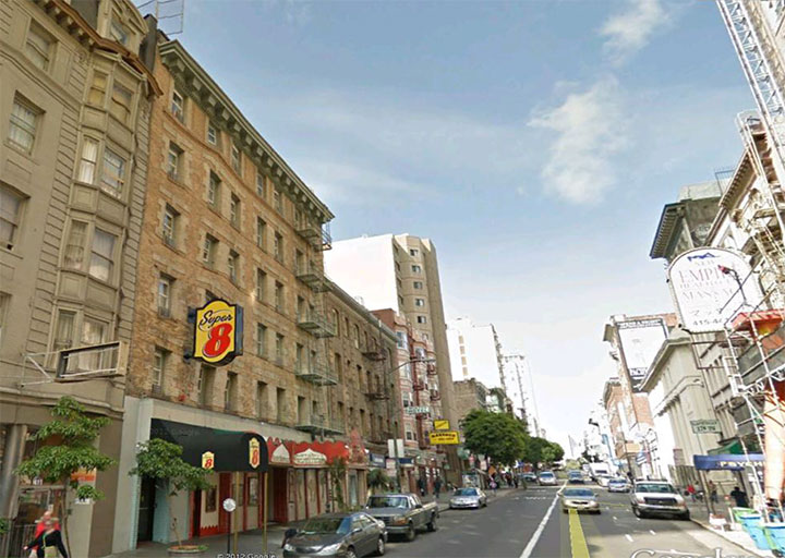 Bldg. 18: Super 8 Motel on O’Farrell St., San Francisco, California.
