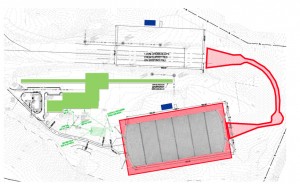 The planned Locata-enabled covered test track.