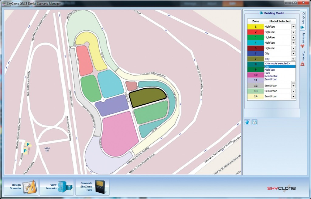 Figure 4. Skyclone city zones.