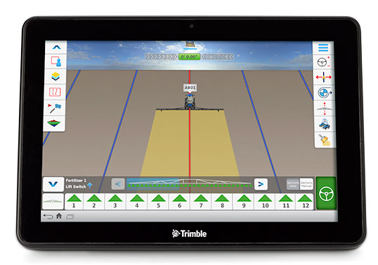 Trimble TMX-2050 display.