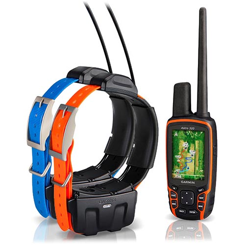 The Garmin Astro 320 GPS tracking device with two DC-50 collars.