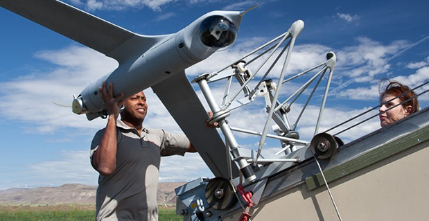 Boeing/Insitu Scan Eagle loaded for launch.