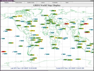 Figure 2. GNSS network status monitoring display (GPS-only).