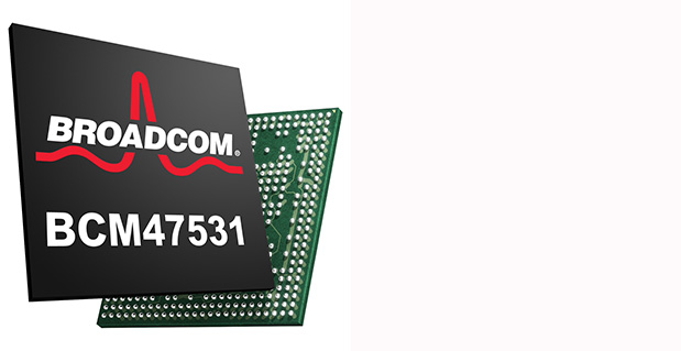 The Broadcom BCM47531 GNSS chip generates positioning data from five satellite constellations simultaneously, including BeiDou.