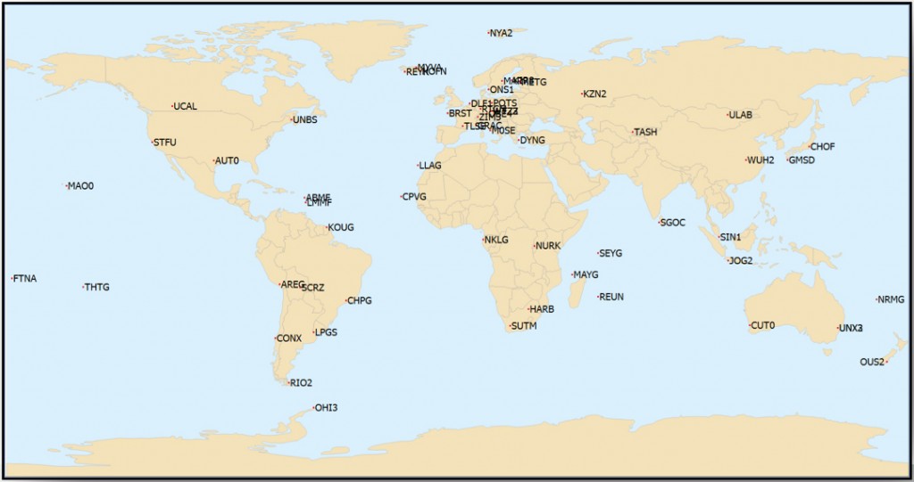 IGS Multi-GNSS Experiment Tracking Network.