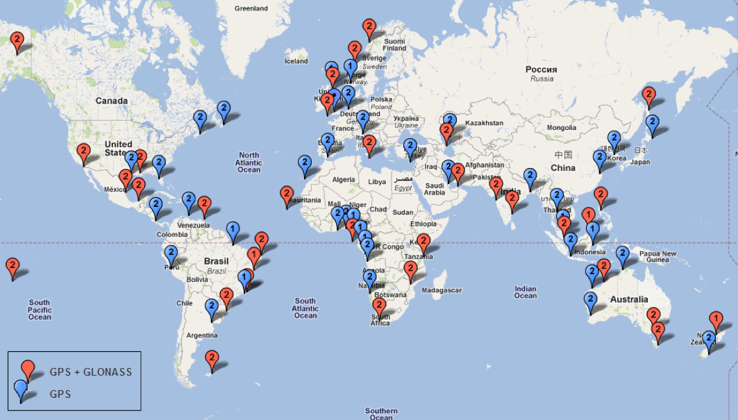 Veripos ground receiver station network.