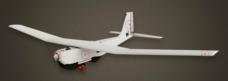 AeroEnvironment Puma AE UAS. 9.2' Wingspan. 13.5 lbs.