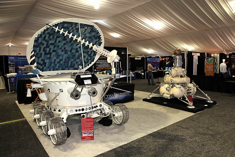 A Lunokhod Rover from the Kansas Cosmosphere and Space Center on display at the Space Symposium.