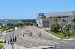 A view of the Esri UC from the outside looking in.