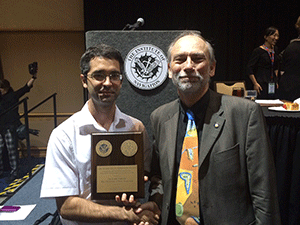 Ph.D. student Simon Banville and Prof. Richard Langley.