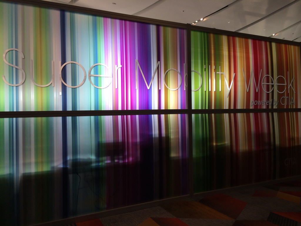 The morning sunlight steams into the Sands Expo Center.