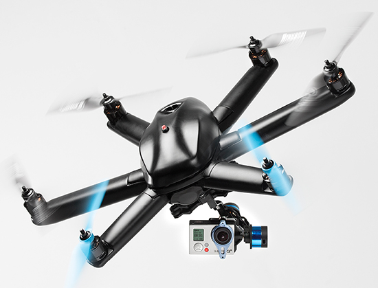 HEXO+, an autonomous flying camera system, by Squadrone Systems will exhibit at CES 2015. Photo: Squadrone Systems