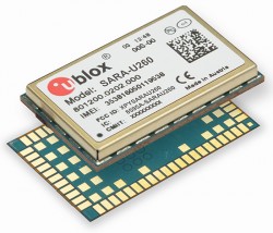 The u-blox SARA-U260 module.