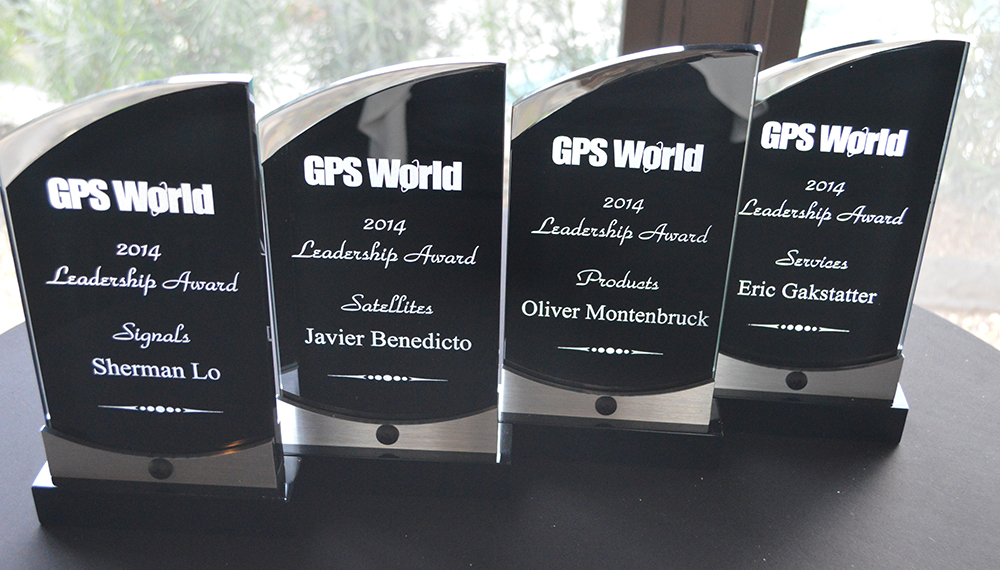 The 2014 leadership awards, determined by a poll of 40 industry professionals, await the start of the ceremony.