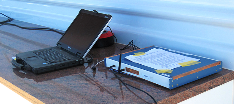 Figure 8c. Receiver/spoofer hardware: spoofer electronics, located amidships.