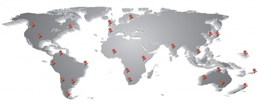 The Rx worldwide network of GNSS reference stations. Photo: Rx Networks
