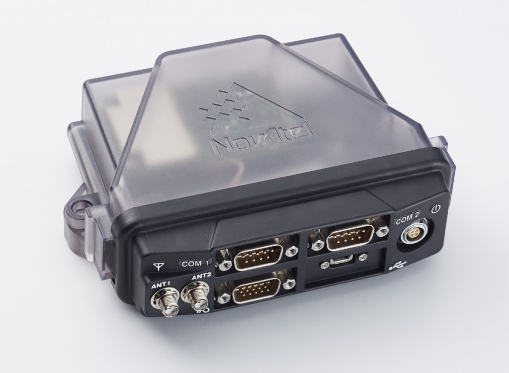 NovAtel's FlexPak6D enclosed GNSS receiver.