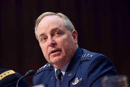 Gen Mark A Welsh III, Chief of Staff, USAF, testifying before the Senate Armed Services Committee 201 (Photo courtesy of USAF - SSG Sean K. Harp).