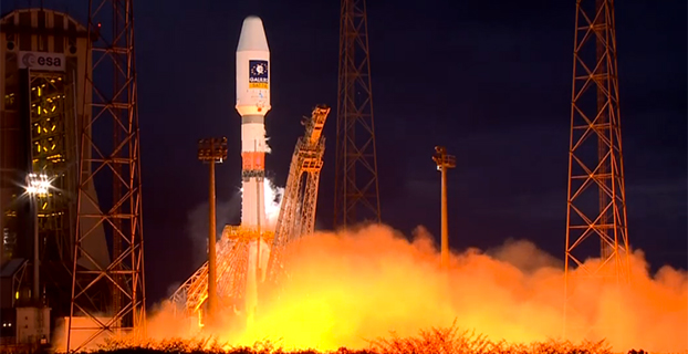 Galileo 7 and 8 were launched into orbit on time today. (Screenshot of ESA/Arianespace livestream feed.)