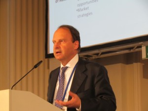 Gian-Gherardo Calini, Head of Market Development at GSA, gives highlights of the comprehensive GNSS Global Market report. He will deliver this information in an April 16 webinar hosted by GPS World. Photo: GSA