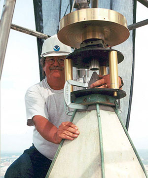Doyle working on the Washington Monument.
