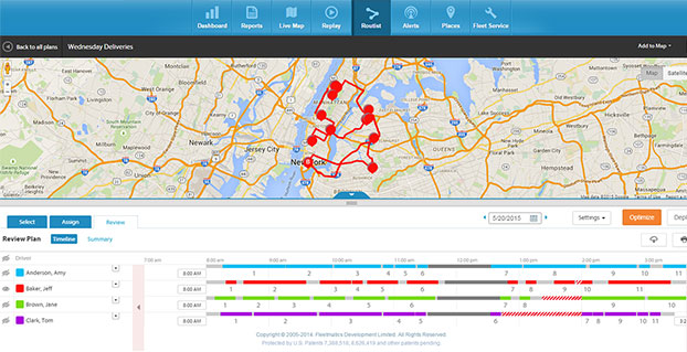 Fleetmatics Routist is an intelligent routing optimization tool for fleet management.