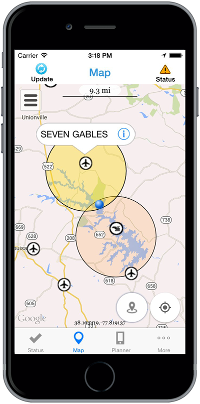 Photo: B4UFLY iOS app