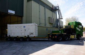 The 12th Galileo satellite, FOC FM-08, arrived at the ESTEC Test Centre on May 13. It was transported by lorry from Bremen in a protective air-conditioned container.