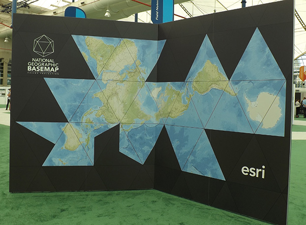 The National Geographic Basemap Fuller Projection. (Photo: Tracy Cozzens)