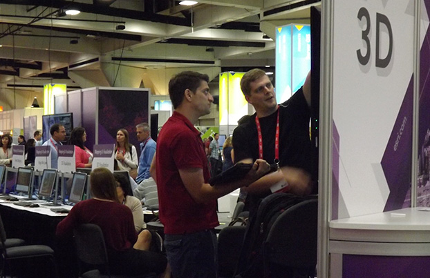 The 3D area in the Exhibit Hall. (Photo: Tracy Cozzens)