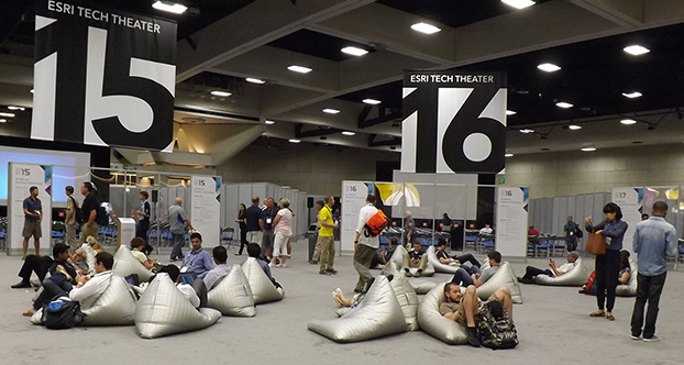 The Exhibit Hall provides a place for attendees to relax. (Photo: Tracy Cozzens)