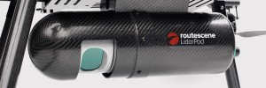 Routescene's LiDAR pod attached to the belly of a UAV.