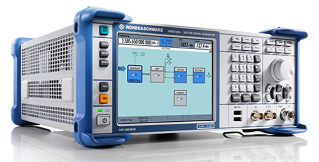 The R&S SMBV100A vector signal generator equipped with the SMBV-P101 package.