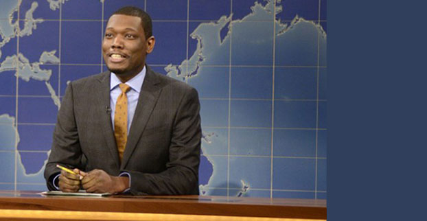 Michael Che co-hosts Saturday Night Live's Weekend Update.