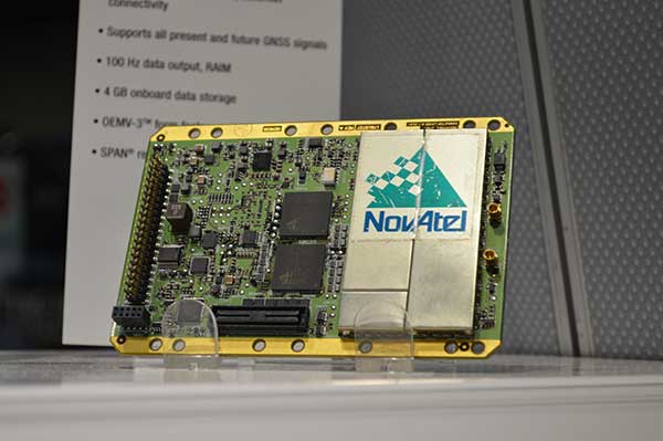The NovAtel OEMV GNSS board tracks GPS and GLONASS.