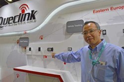 Queclink Wireless Solutions' CEO Adam Liao has been exhibiting at CTIA for several years. (Photo: Bethany Chambers)