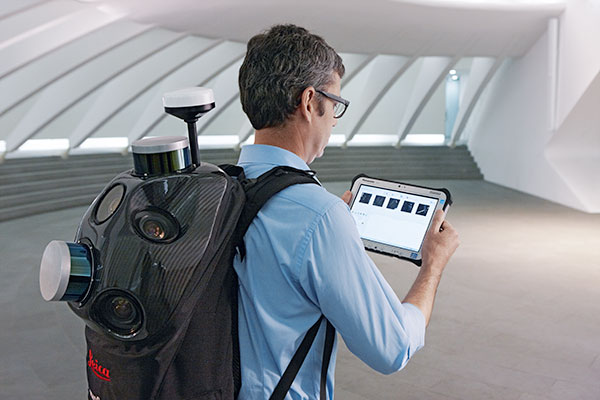 The new Leica Geosystems Pegasus backpack wearable mobile mapping solution.