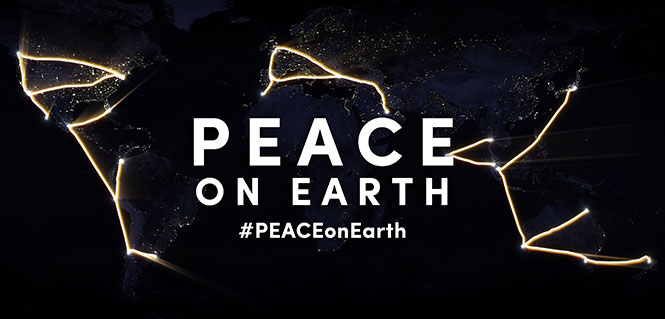 The daytime version of Yassan's world-stretching art message of peace.