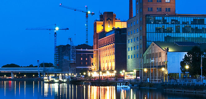 Duisburg Harbor, Germany: site of the PPP survey.