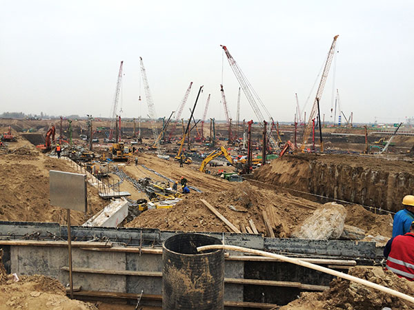 Terminal construction: The technology used allows creation of 3D constructible models and automated construction processes. (Photo: Trimble)