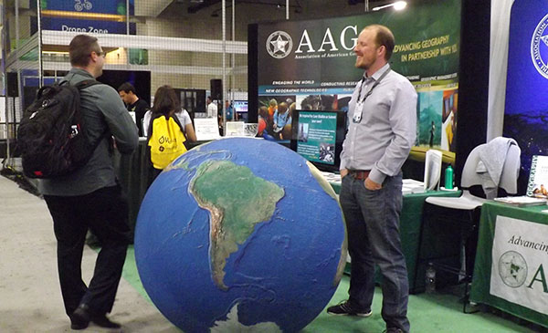 The American Association of Geographers had a ball with the world.