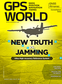GPS World August 2016 cover