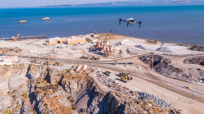 Skycatch drones will survey construction sites with existing RTK networks. (Photo: Skycatch)