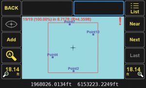 Four groups of surveyed points. (Image: Javad GNSS)
