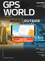 GPS World July 2018 cover